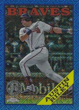 2023 Topps - 1988 Topps Baseball 35th Anniversary Chrome Silver Pack Blue (Series Two) #2T88C-11 Austin Riley Front