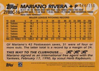 2023 Topps - 1988 Topps Baseball 35th Anniversary Chrome Silver Pack Blue (Series Two) #2T88C-16 Mariano Rivera Back