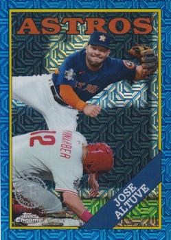 2023 Topps - 1988 Topps Baseball 35th Anniversary Chrome Silver Pack Blue (Series Two) #2T88C-52 Jose Altuve Front