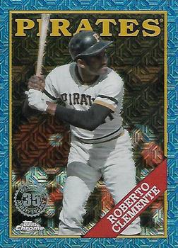 2023 Topps - 1988 Topps Baseball 35th Anniversary Chrome Silver Pack Blue (Series Two) #2T88C-97 Roberto Clemente Front