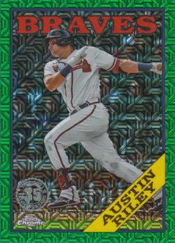 2023 Topps - 1988 Topps Baseball 35th Anniversary Chrome Silver Pack Green (Series Two) #2T88C-11 Austin Riley Front