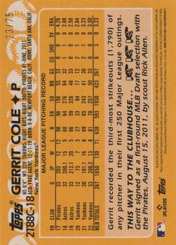 2023 Topps - 1988 Topps Baseball 35th Anniversary Chrome Silver Pack Purple (Series Two) #2T88C-18 Gerrit Cole Back