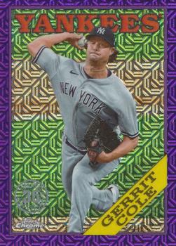 2023 Topps - 1988 Topps Baseball 35th Anniversary Chrome Silver Pack Purple (Series Two) #2T88C-18 Gerrit Cole Front