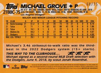 2023 Topps - 1988 Topps Baseball 35th Anniversary Chrome Silver Pack Purple (Series Two) #2T88C-75 Michael Grove Back