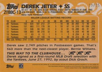2023 Topps - 1988 Topps Baseball 35th Anniversary Chrome Silver Pack Orange (Series Two) #2T88C-13 Derek Jeter Back