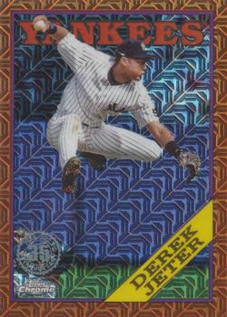 2023 Topps - 1988 Topps Baseball 35th Anniversary Chrome Silver Pack Orange (Series Two) #2T88C-13 Derek Jeter Front