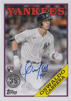2023 Topps - 1988 Topps Baseball 35th Anniversary Autographs (Series Two) #88BA-OSW Oswaldo Cabrera Front