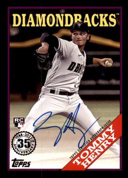 2023 Topps - 1988 Topps Baseball 35th Anniversary Autographs Black (Series Two) #88BA-TH Tommy Henry Front