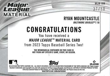 2023 Topps - Major League Material Relics Gold (Series Two) #MLM-RM Ryan Mountcastle Back