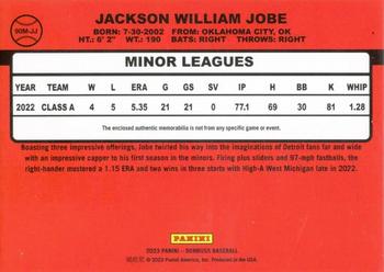 2023 Donruss - Retro 1990 Materials #90M-JJ Jackson Jobe Back