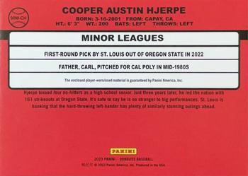 2023 Donruss - Retro 1990 Materials #90M-CH Cooper Hjerpe Back
