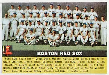 1956 Topps #111 Boston Red Sox Front