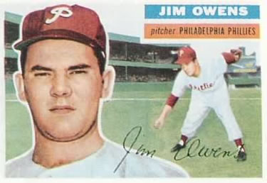 1956 Topps #114 Jim Owens Front