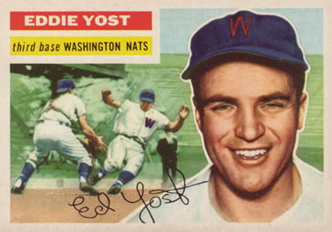 1956 Topps #128 Eddie Yost Front