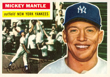 1956 Topps #135 Mickey Mantle Front