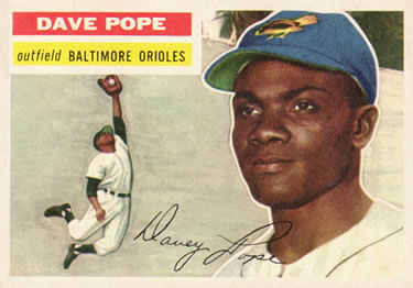1956 Topps #154 Dave Pope Front