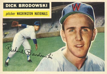 1956 Topps #157 Dick Brodowski Front