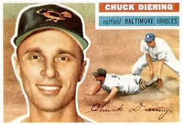 1956 Topps #19 Chuck Diering Front