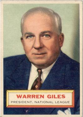 1956 Topps #2 Warren Giles Front