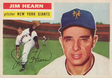 1956 Topps #202 Jim Hearn Front