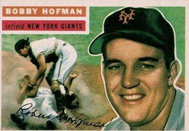 1956 Topps #28 Bobby Hofman Front