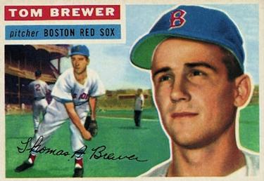 1956 Topps #34 Tom Brewer Front