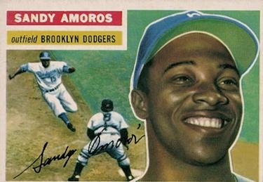 1956 Topps #42 Sandy Amoros Front