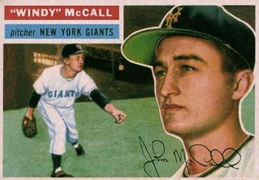 1956 Topps #44 Windy McCall Front