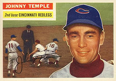1956 Topps #212 Johnny Temple Front