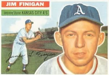 1956 Topps #22 Jim Finigan Front