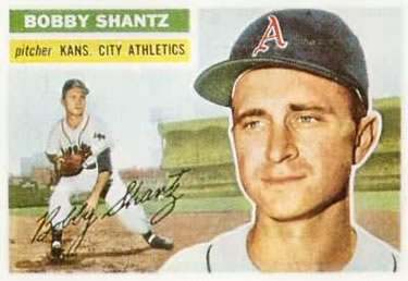 1956 Topps #261 Bobby Shantz Front