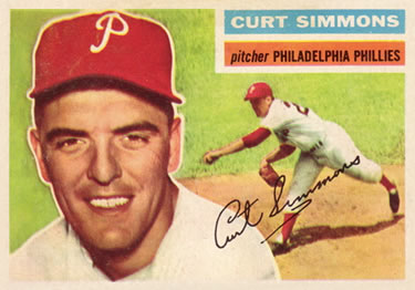 1956 Topps #290 Curt Simmons Front