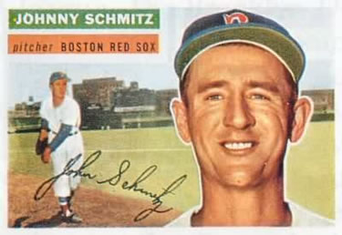 1956 Topps #298 Johnny Schmitz Front