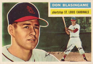 1956 Topps #309 Don Blasingame Front