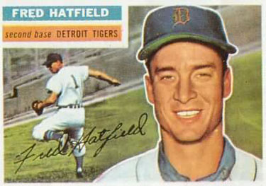 1956 Topps #318 Fred Hatfield Front