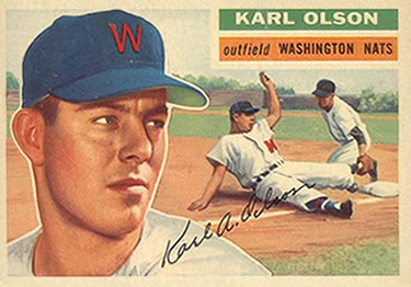 1956 Topps #322 Karl Olson Front