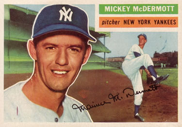 1956 Topps #340 Mickey McDermott Front