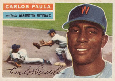 1956 Topps #4 Carlos Paula Front