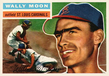 1956 Topps #55 Wally Moon Front