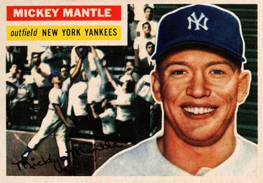 1956 Topps #135 Mickey Mantle Front