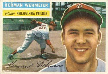 1956 Topps #78 Herman Wehmeier Front