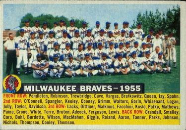 1956 Topps #95 Milwaukee Braves Front