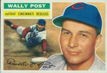 1956 Topps #158 Wally Post Front