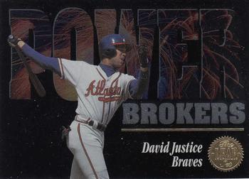 1994 Leaf - Power Brokers #2 David Justice Front