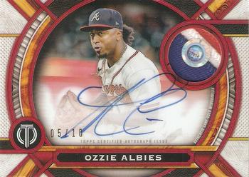 2023 Topps Tribute - Autograph Patches Red #AP-OA Ozzie Albies Front