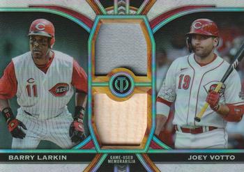 2023 Topps Tribute - Tribute Dual Relics 2 Image #DR-LV Joey Votto/Barry Larkin Front