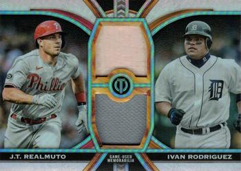 2023 Topps Tribute - Tribute Dual Relics 2 Image #DR-RR Ivan Rodriguez/J.T. Realmuto Front