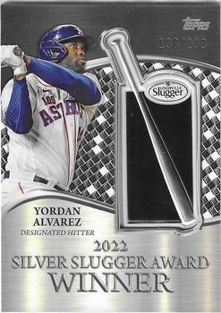 2023 Topps - 2022 Silver Slugger Award Winners Commemorative Patch Black #SSP-YA Yordan Alvarez Front