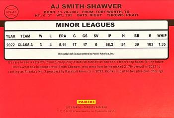 2023 Donruss - Retro 1990 Signatures #90S-AS AJ Smith-Shawver Back