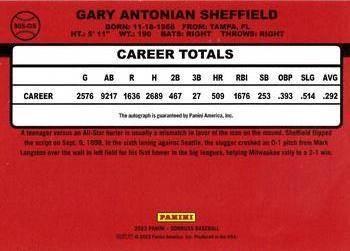 2023 Donruss - Retro 1990 Signatures #90S-GS Gary Sheffield Back